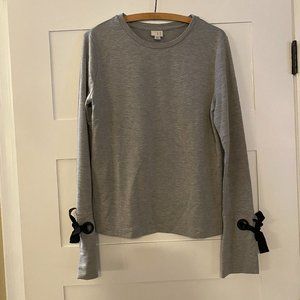 A NEW DAY - Gray Sweatshirt with Black Ties
